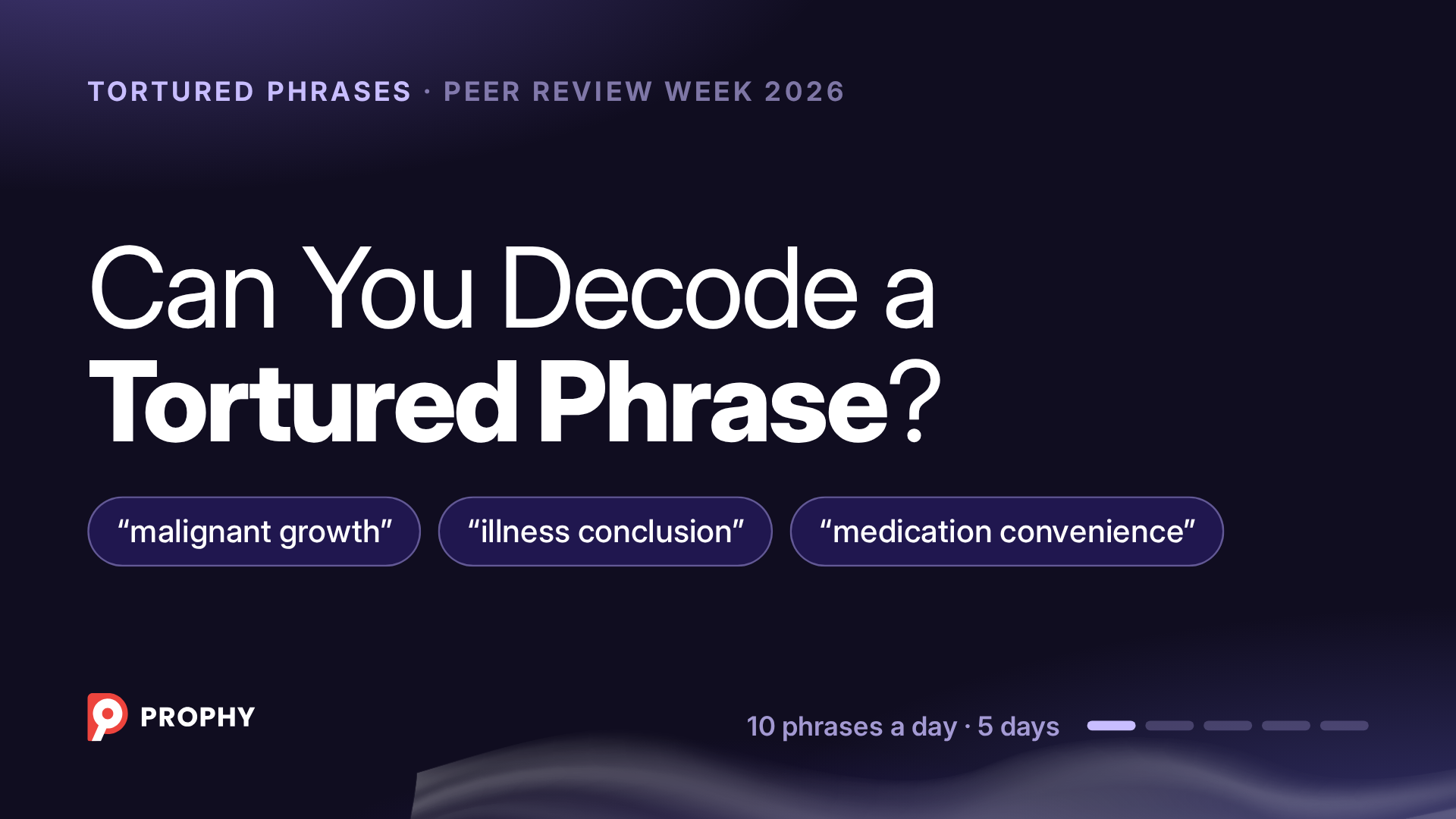 Tortured Phrases — a Peer Review Week game